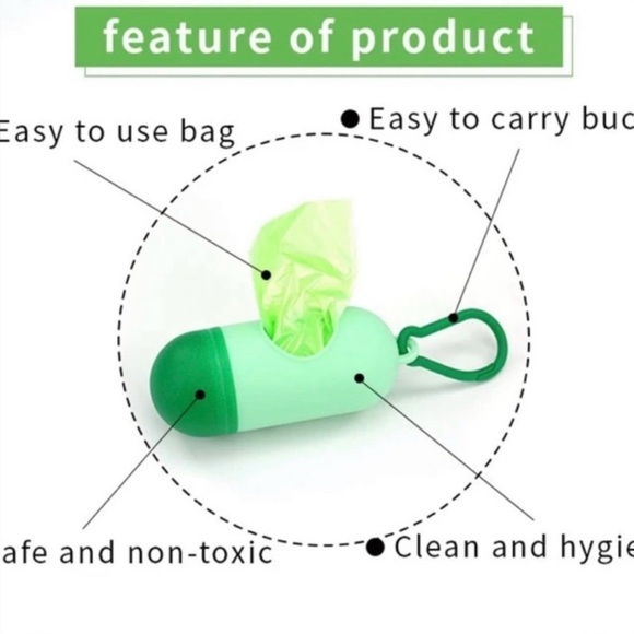 “Bone Dog Poo Dispenser” Disposable Pet Puppy Paw Print Poop Waste Sack Bag Roll - Picture 10 of 15